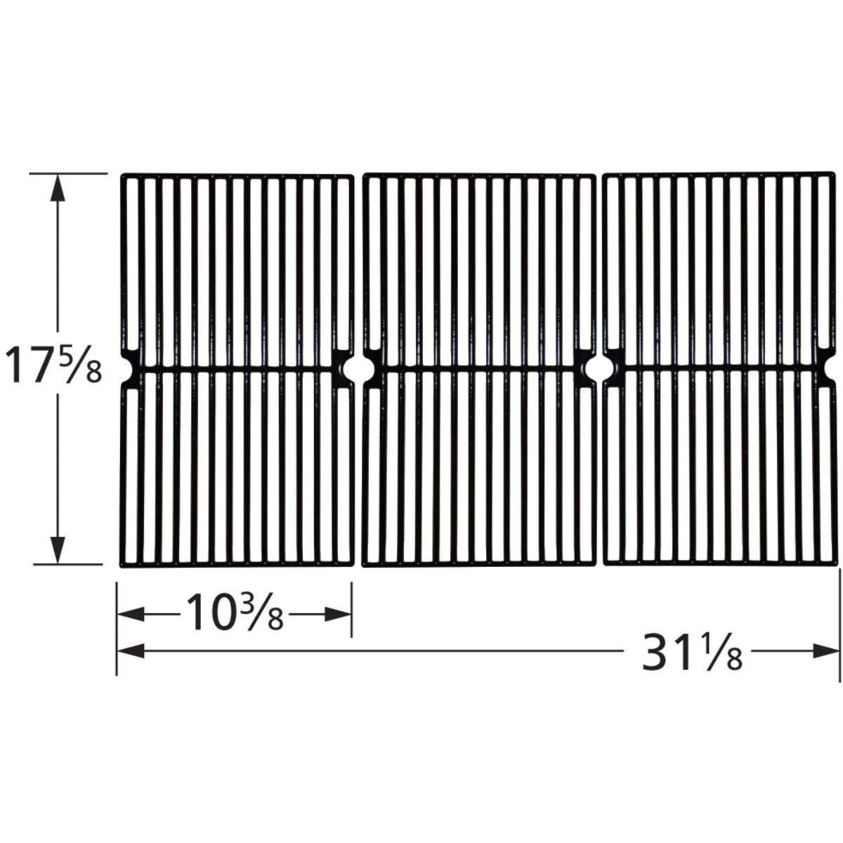 3pc Cast Iron Cooking Grid for Gas Grills T8422