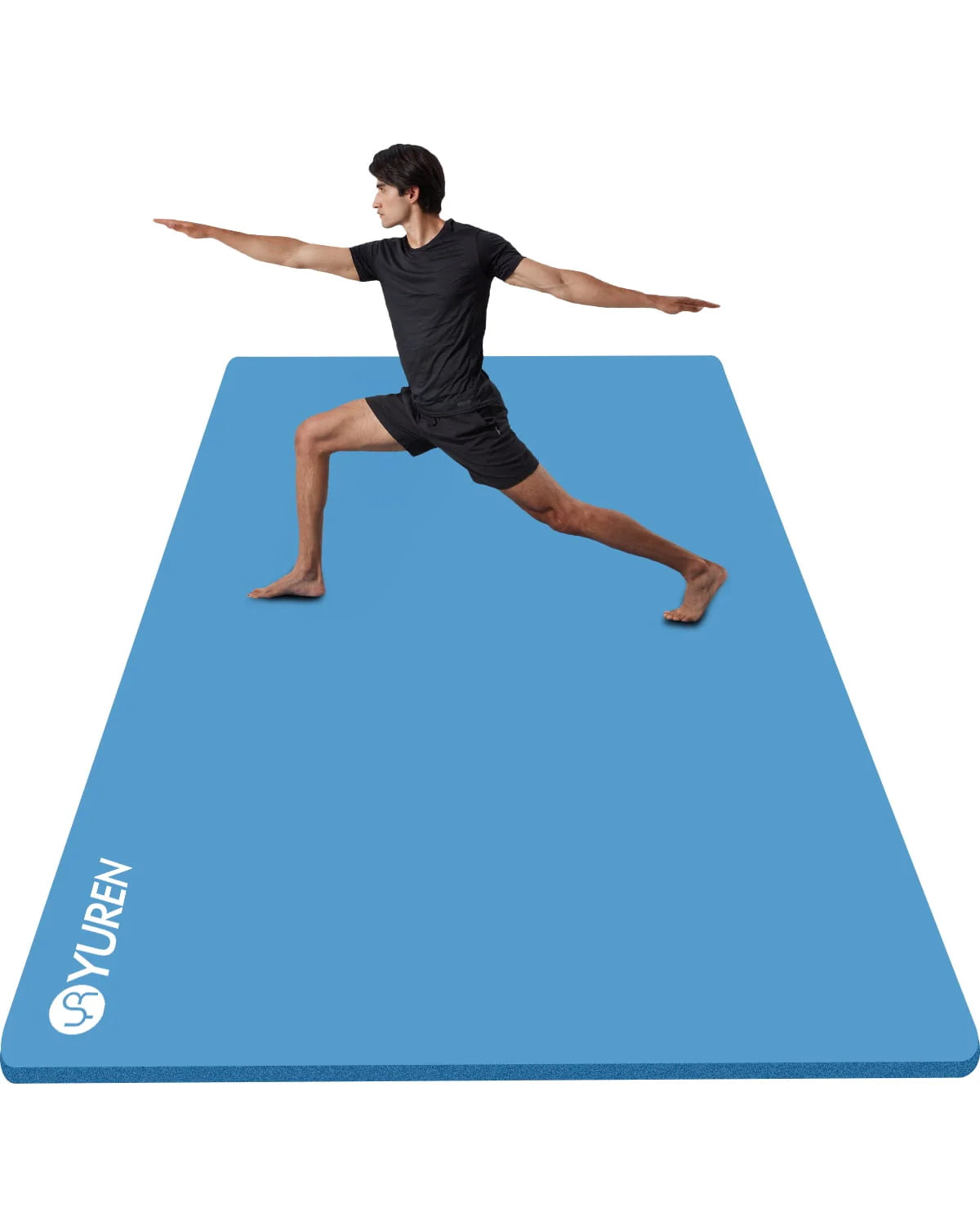 Extra Large 1/2 Thick Black Yoga Mat L85909