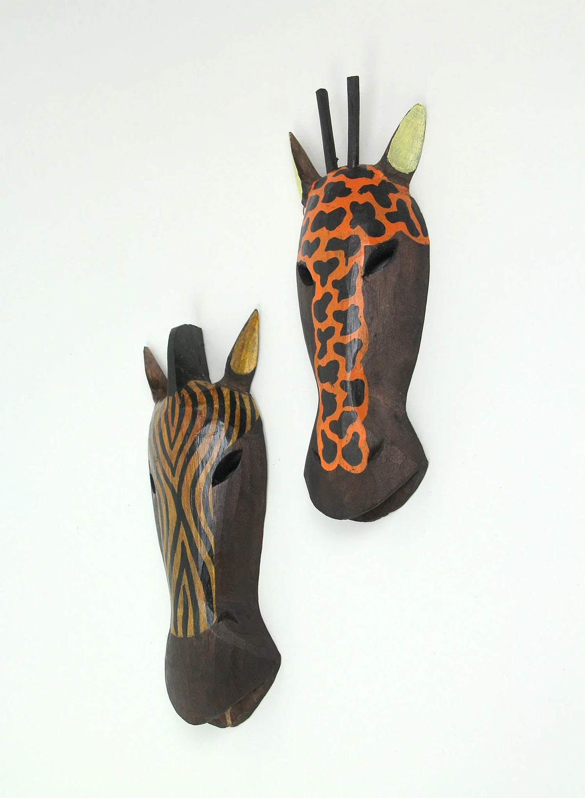 Hand Carved Wood Wall Décor Set of 2 Q350736