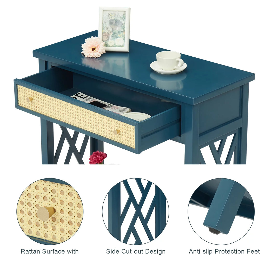 Wood 2-Tier Console Table W587