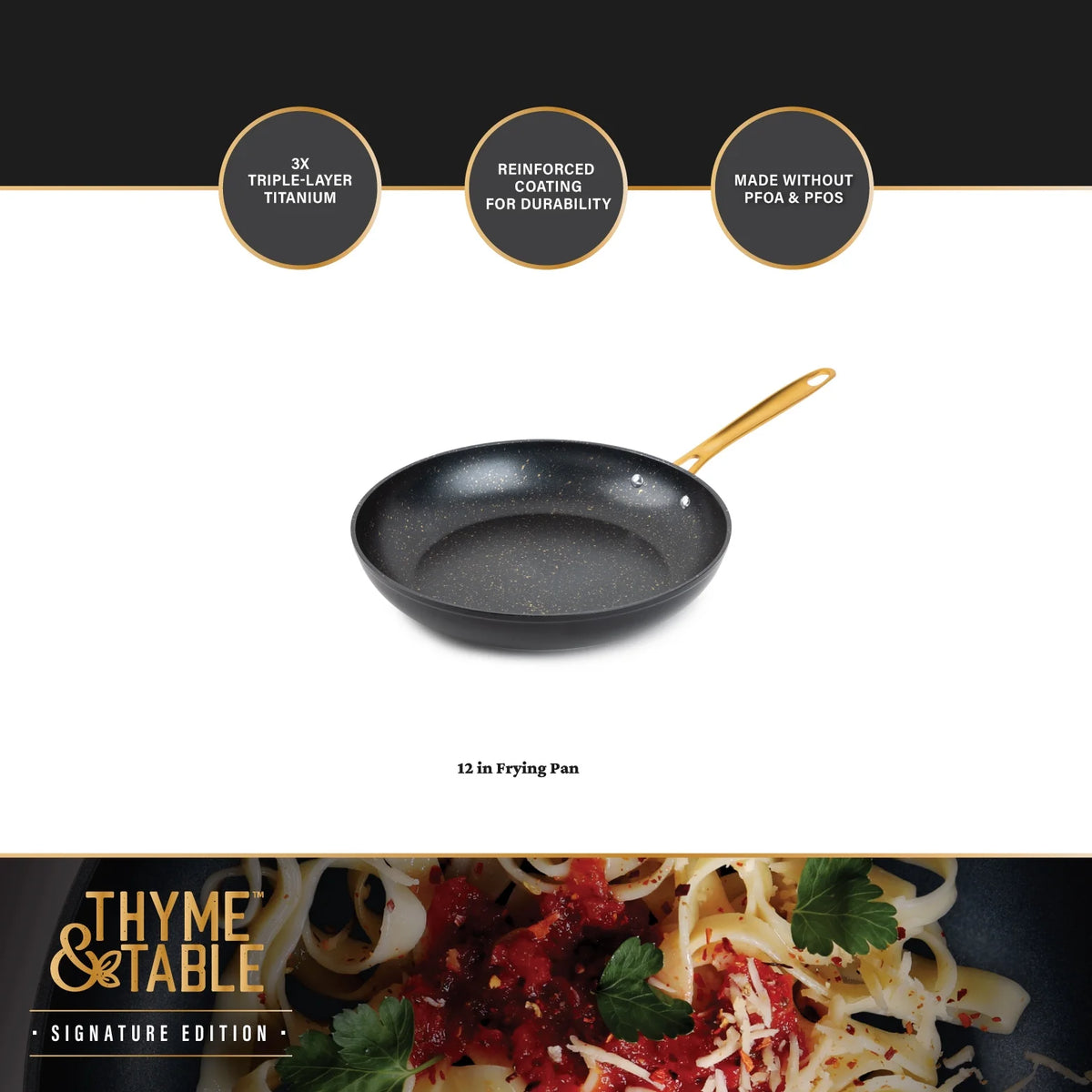 Non-Stick 12" Black Fry Pan P177