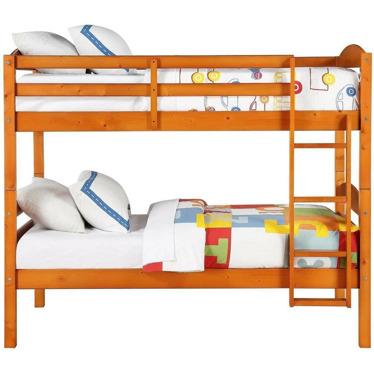 Pine Wood Twin-over-Twin Bunk Bed I621