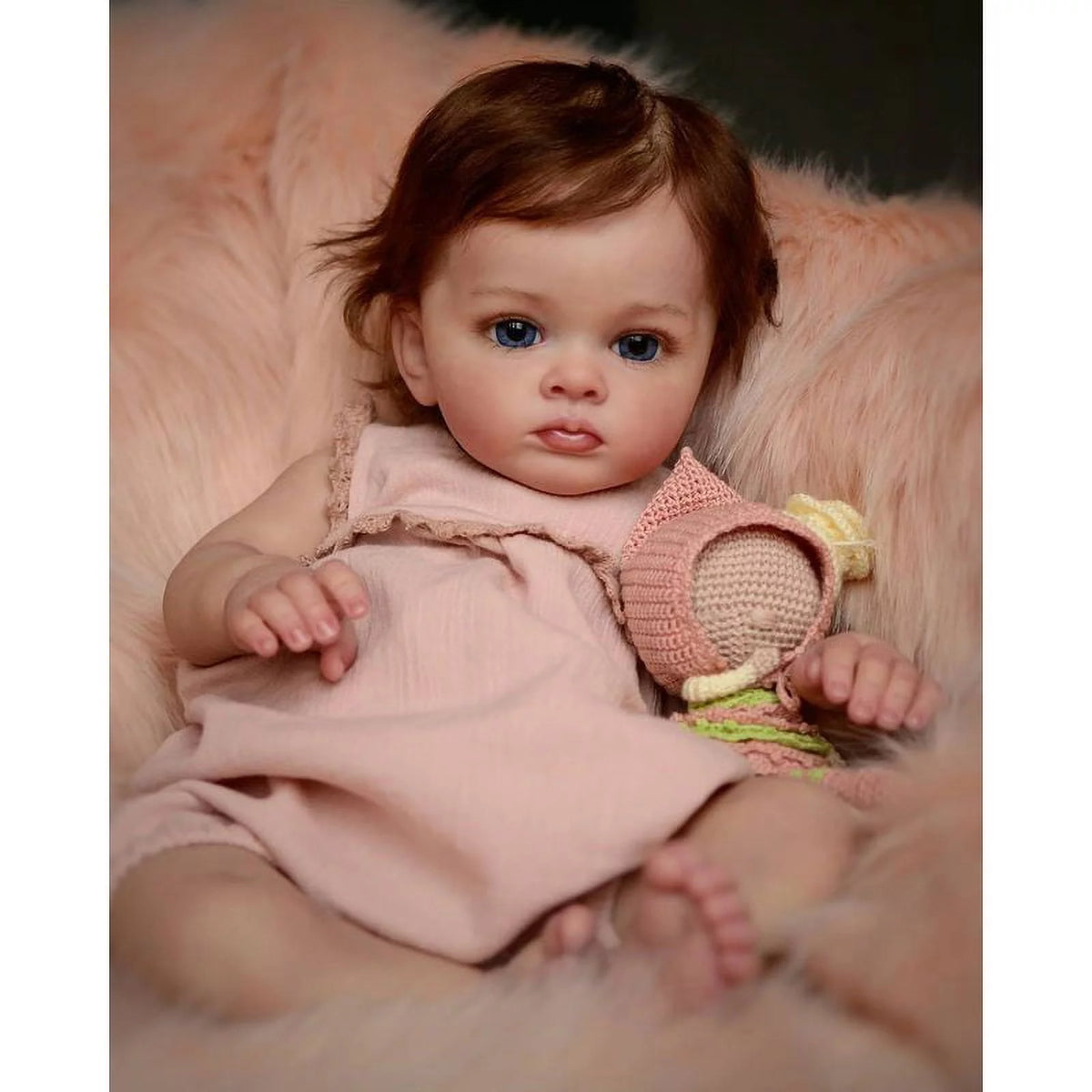 24inch Handmade Painted Reborn Dolls with Rooted Hair D46364
