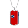 Stainless Steel or 18k Gold Dog Tag Necklace G745