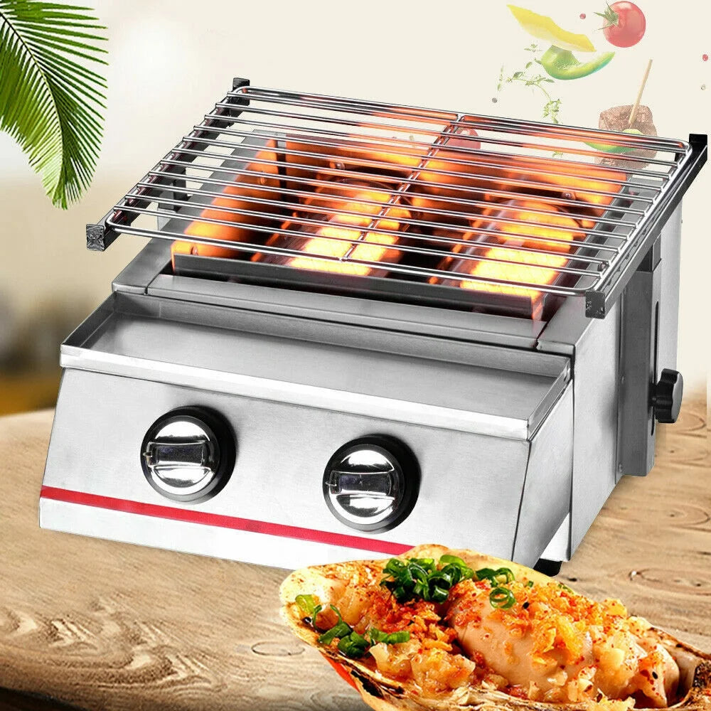 2 Burners Portable Stainless Steel Gas Grill L873