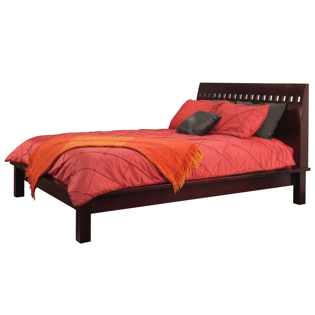 King Platform Bed in Espresso Mahogany M305
