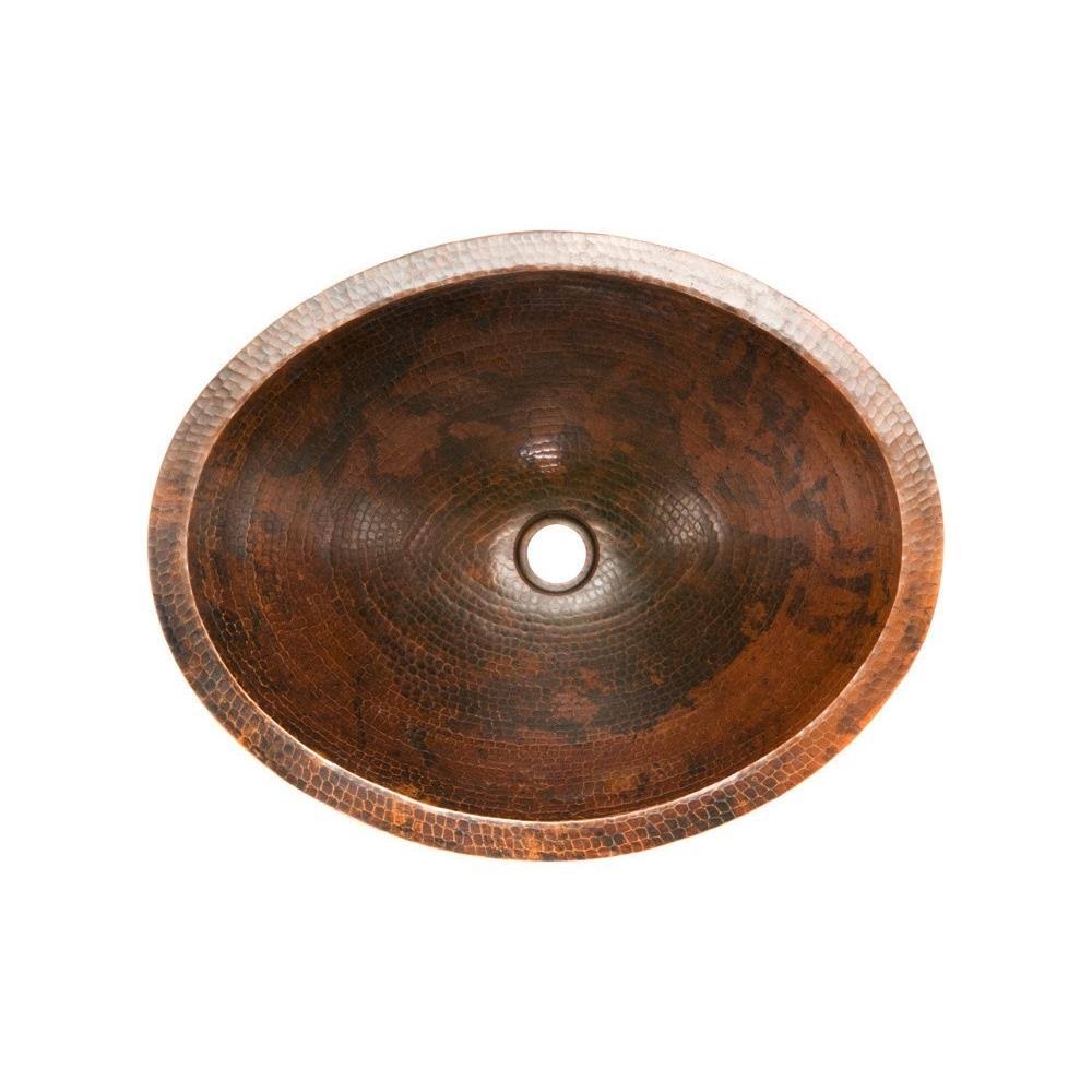 Hammered Copper Bathroom Sink F9005