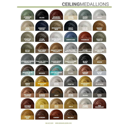 13 1/4x22OD x 1/2x22P Classic Ceiling Medallion Hand-Painted Spartan Stone X215453