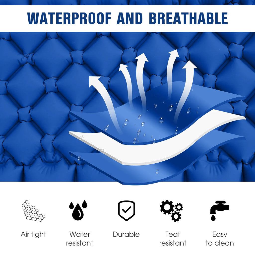 Waterproof Backpacking Sleeping Pad with Air Pillow K568636