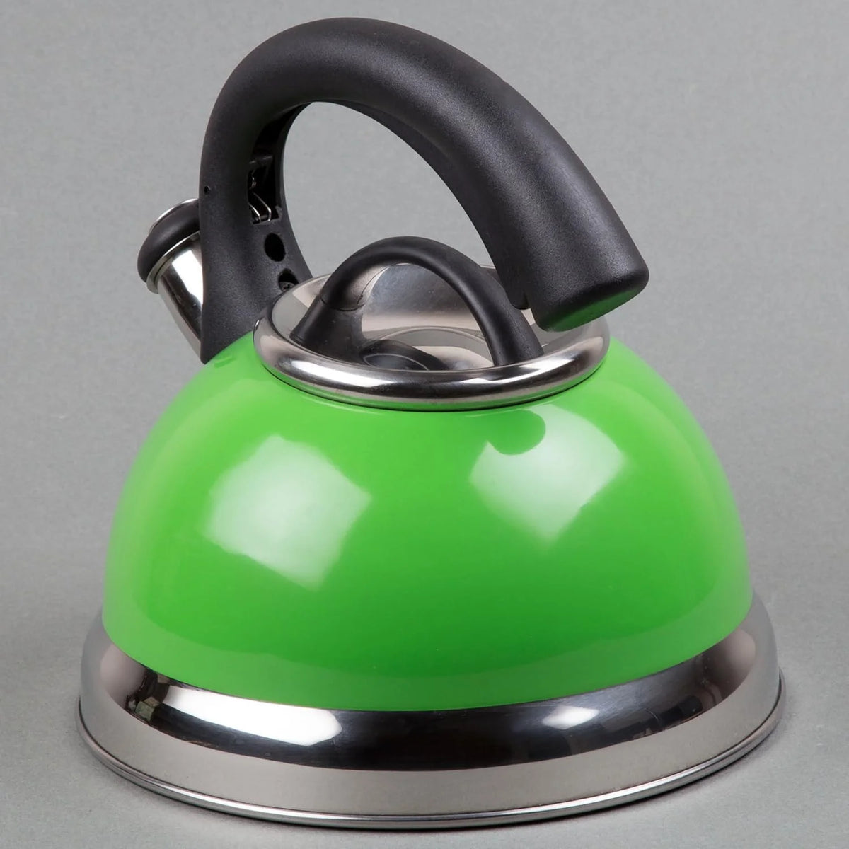 Green Stainless Steel Whistling Tea Kettle 2.6-Quart F95489