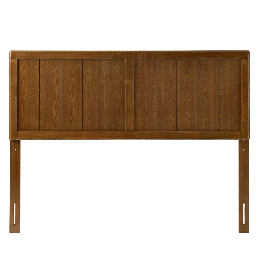 King Size Brown Walnut Wood Headboard X22855