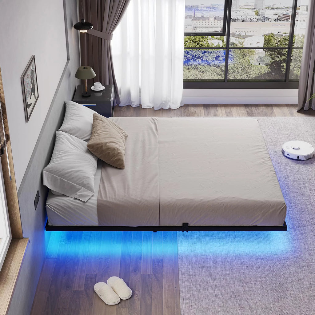 Queen Bed Frame with LED Lights Q53215