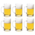 13.5 Ounce Clear Beer Mugs with Handle, Set of 6 L9431