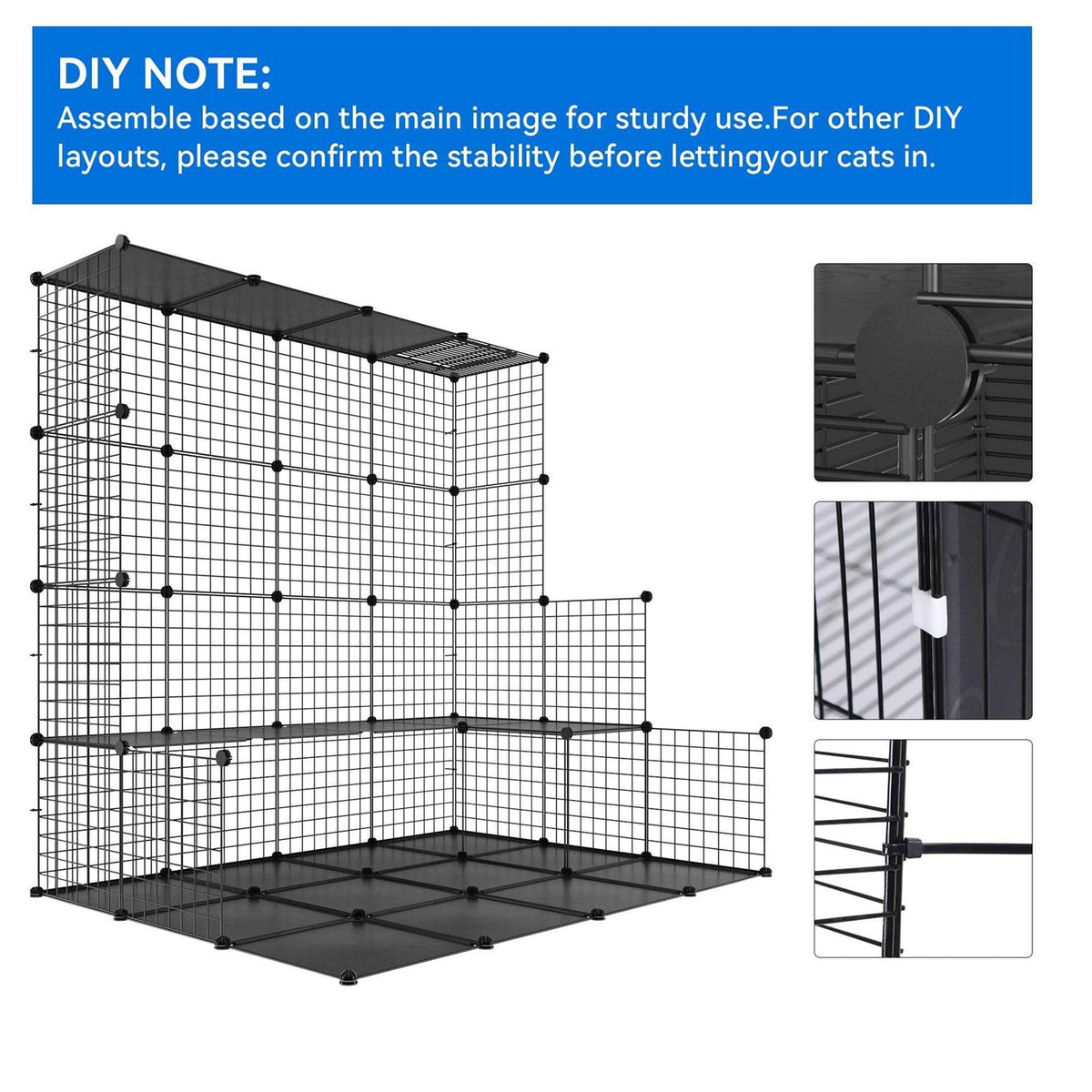 2-Tier Indoor Cat Cage Pet Playpen W1078