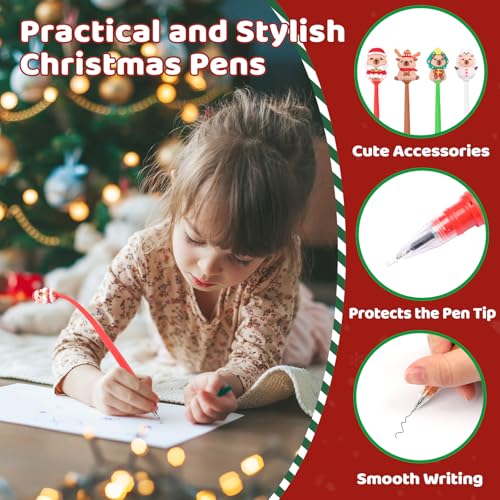 64 Packs Christmas Gel Ink Pens with Squishy Toppers N248012