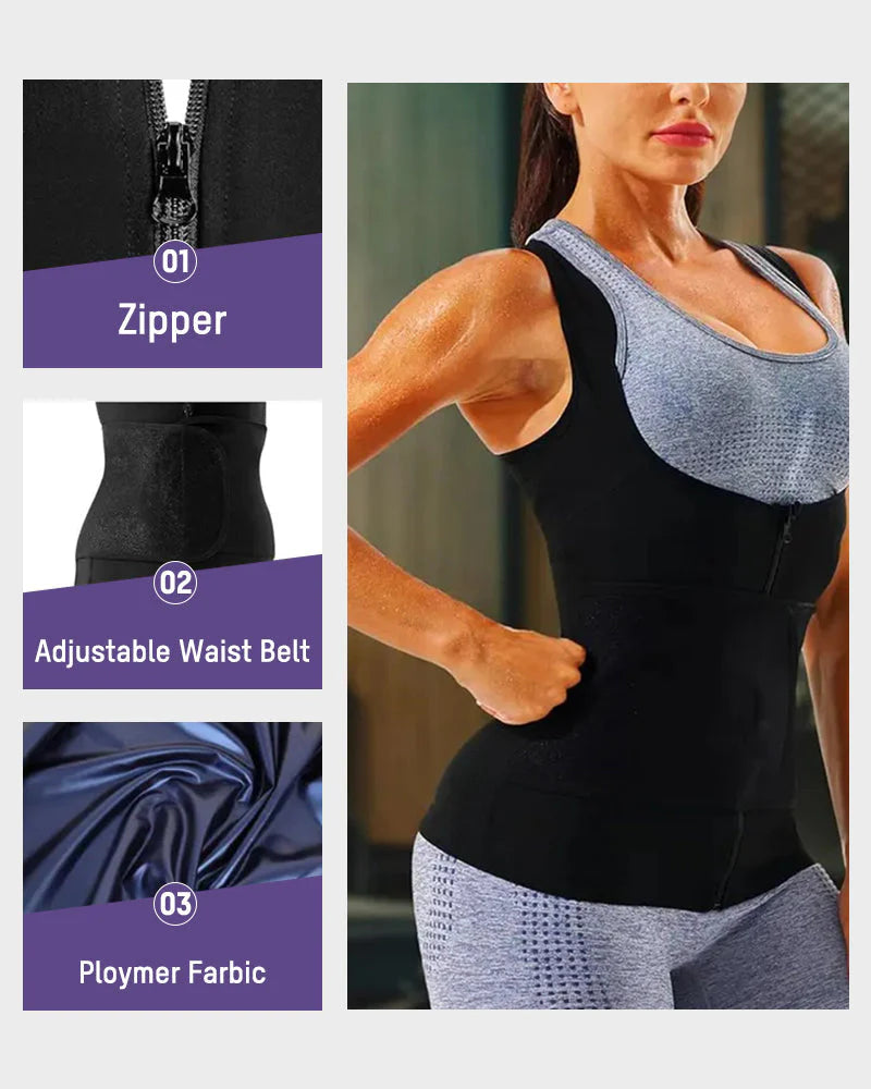 Adjustable Sauna Sweat Waist Trainer Tank Top Z94778