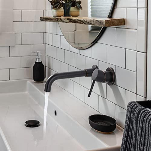 Black and Gold Single Handle Swivel Spout Bathroom Faucet with Rough-in Valve E2718