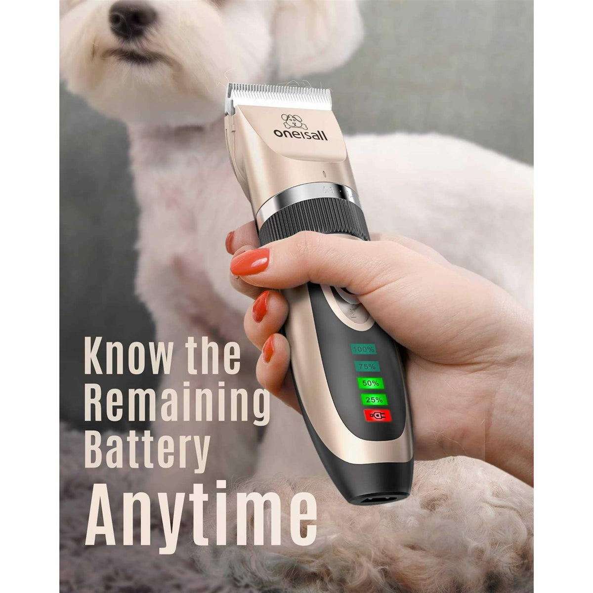 Low Noise 2-Speed Rechargeable Cordless Dog Clippers F38831