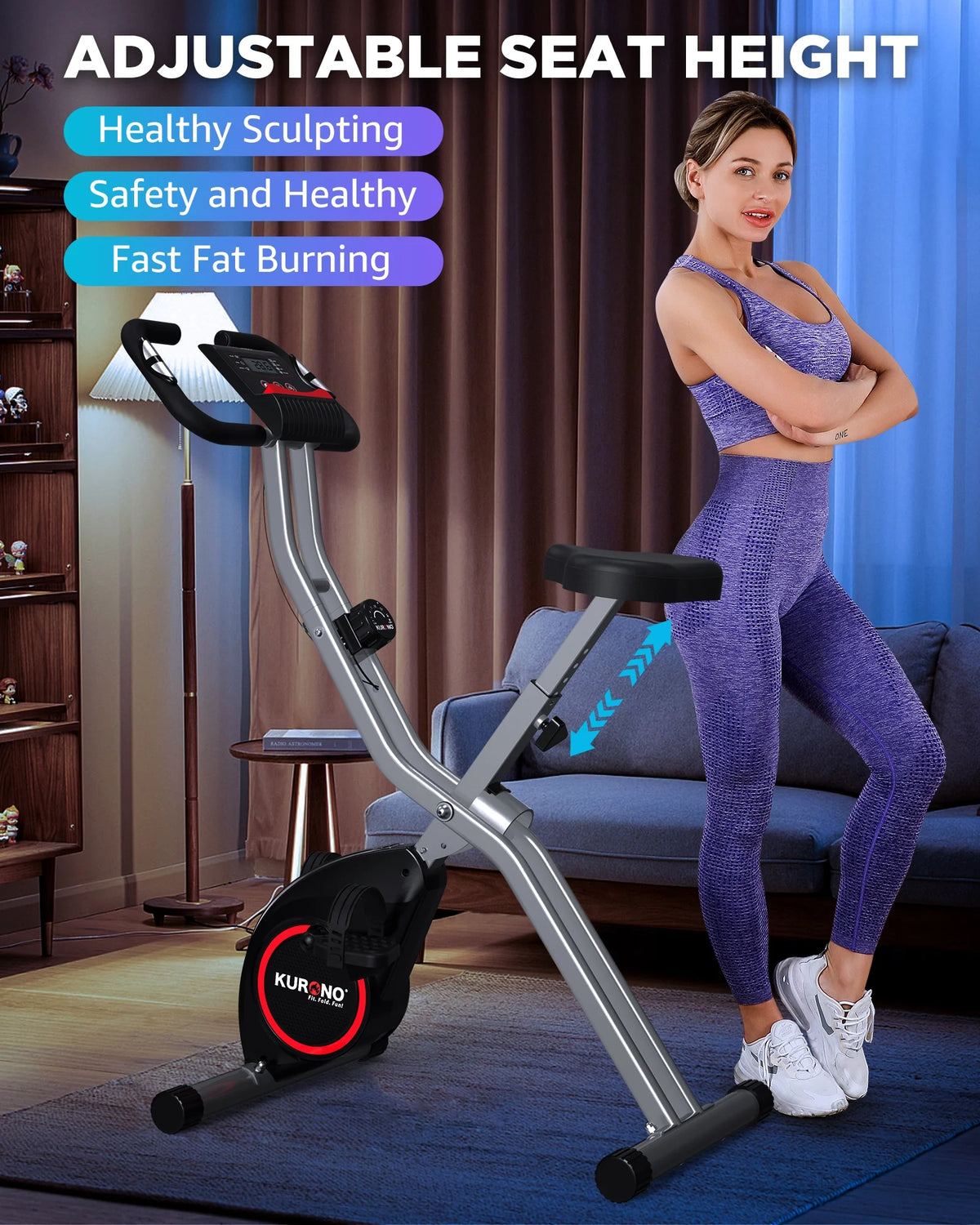 Stationary Exercise Bike with 16-Level Magnetic Resistance K92328