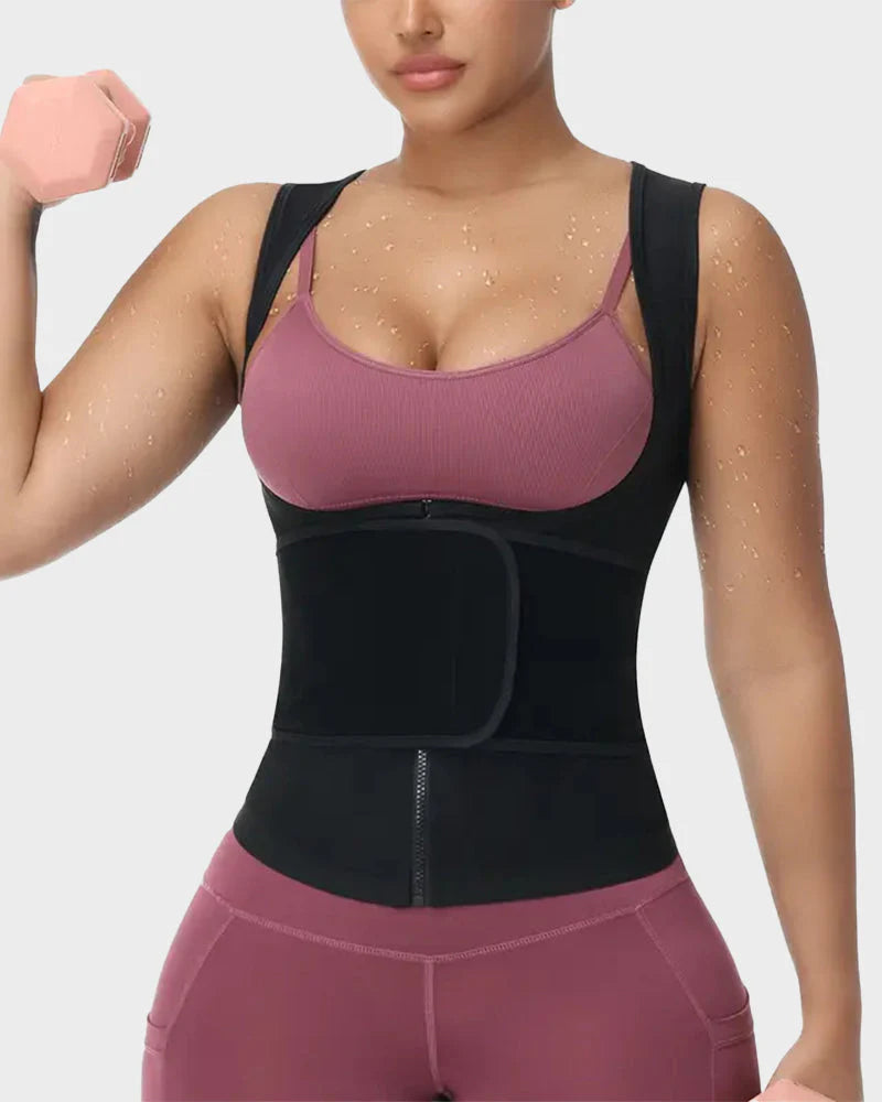 Adjustable Sauna Sweat Waist Trainer Tank Top Z94778
