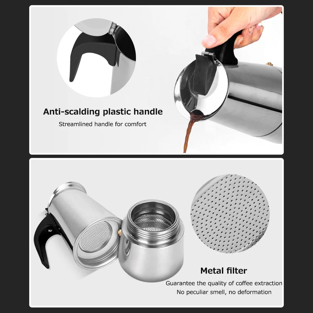 Stainless Steel Portable Espresso Filter Pot H720
