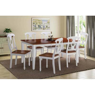7 Piece Solid Wood Dining Set Q667