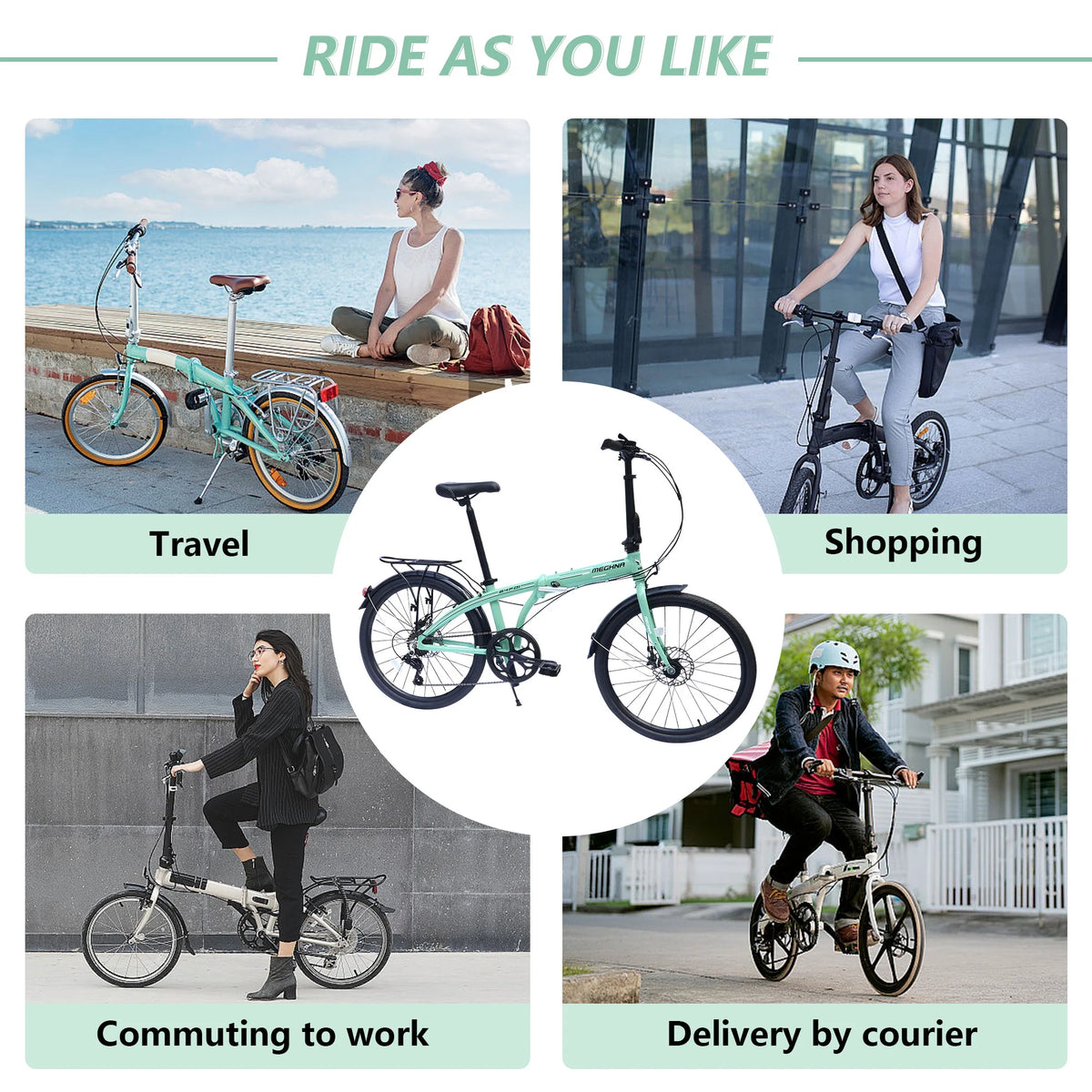 Foldable 24 inch 7 Speed Bicycle C360