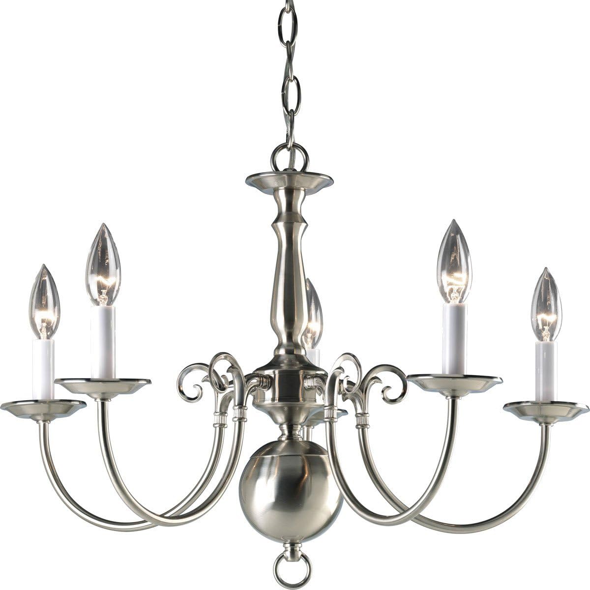 5-Light Polished Brass Chandelier O9677