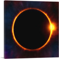 Solar Eclipse Moon Blocking Out Sun Square Canvas Art Print 36" x 36" Z932