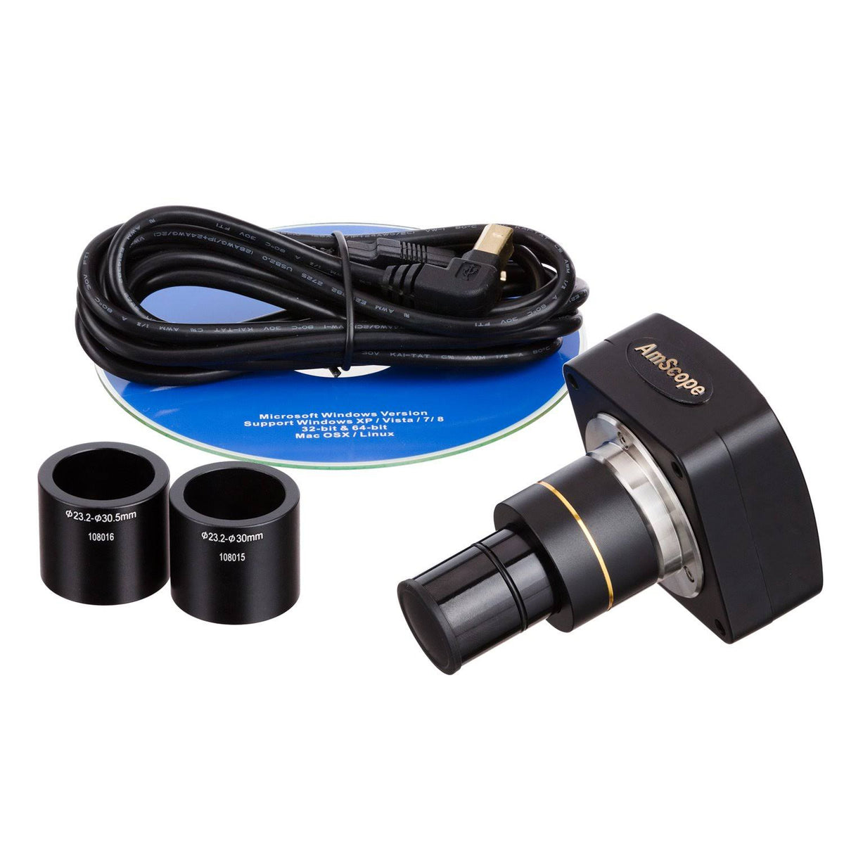 3.5X-45X Stereo Zoom Microscope on Dual Arm Boom Stand with 144-LED Ring Light and 3MP Camera F988315