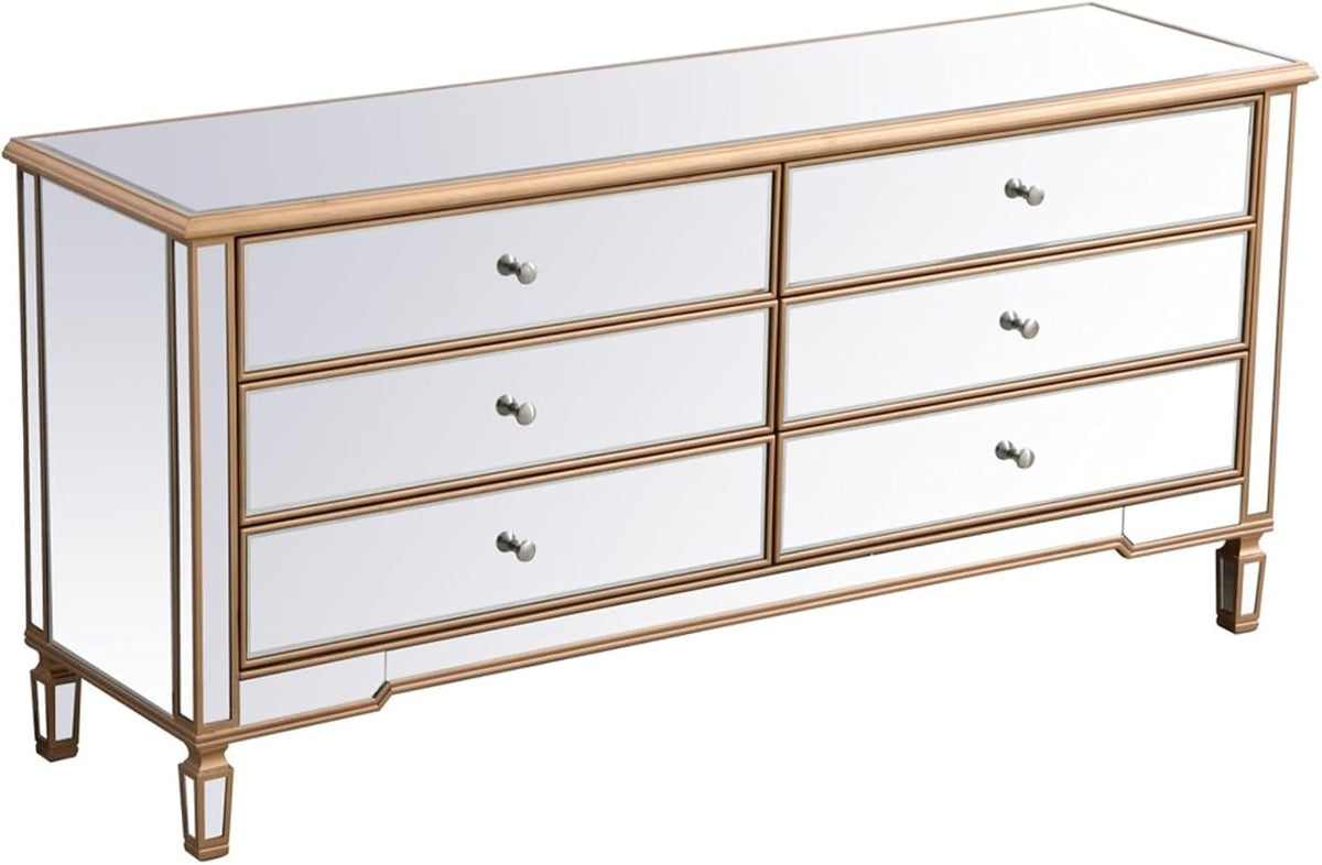 Antique Gold Mirrored Chest L8298