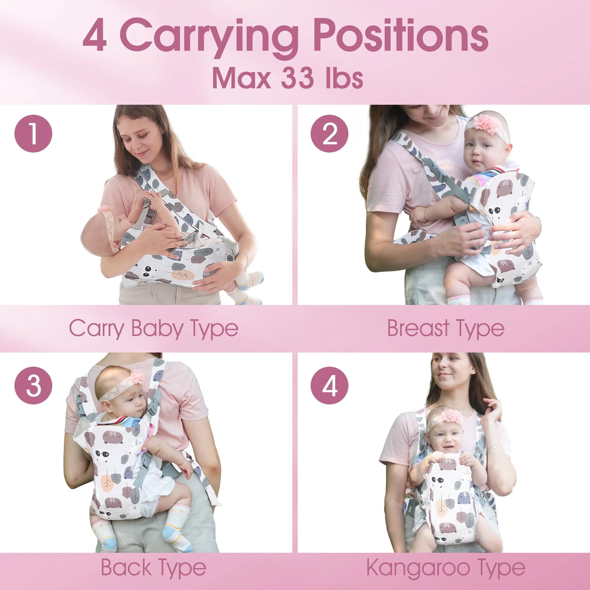 4 in 1 Ergonomic Baby Carrier H443