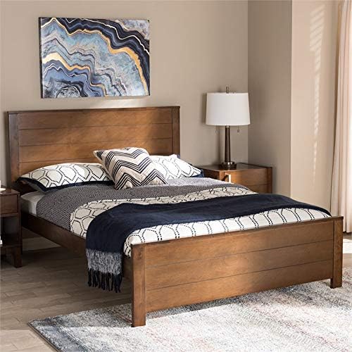 Walnut Brown Full Platform Bed N8770