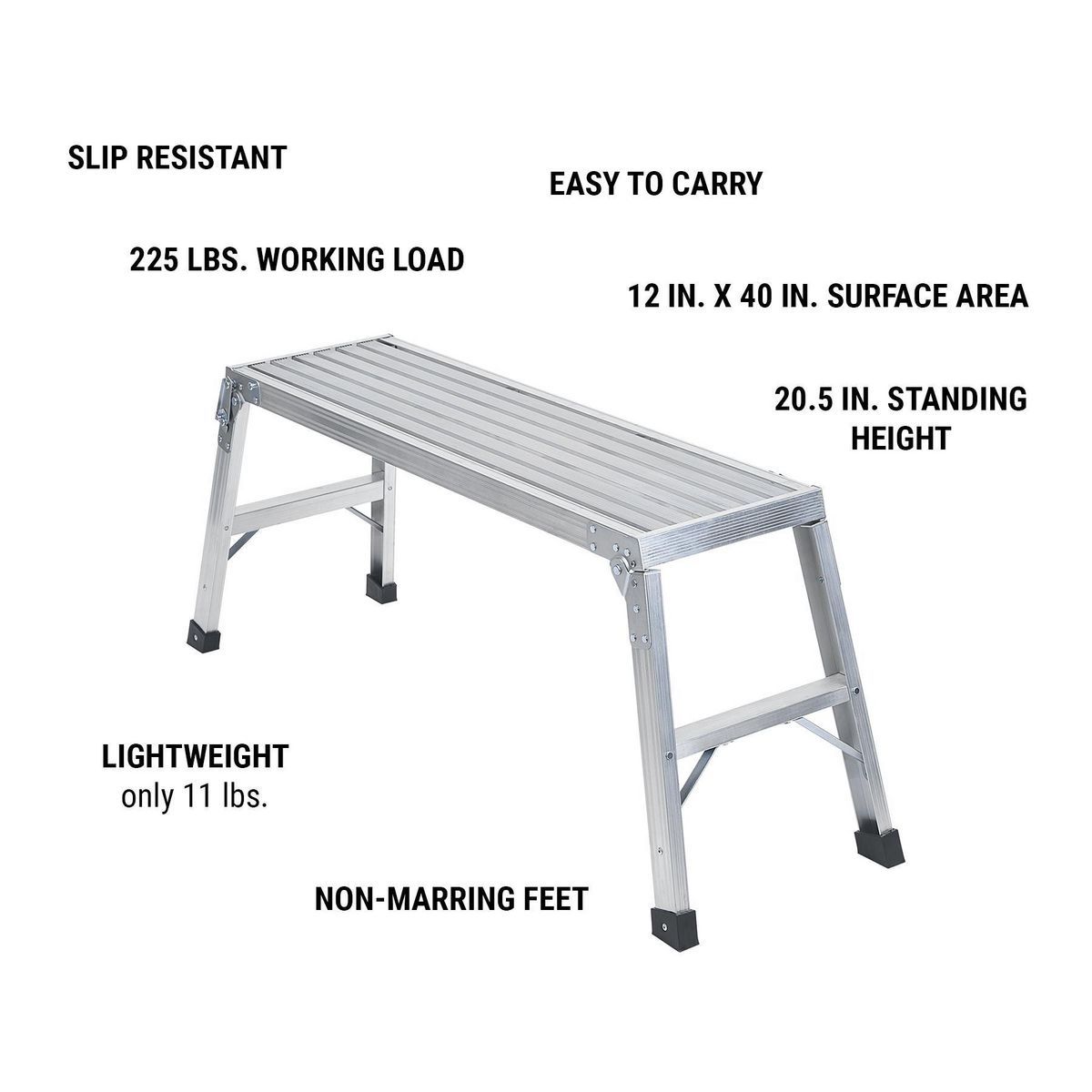 40 In. Lightweight Aluminum Work Platform X779661