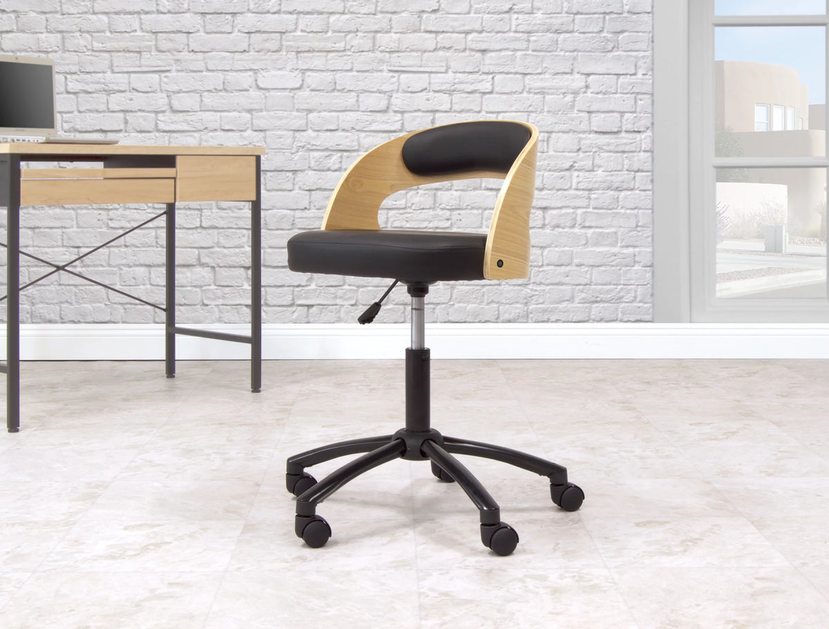 Ashwood Low Wood Back Swivel Office Chair J33094