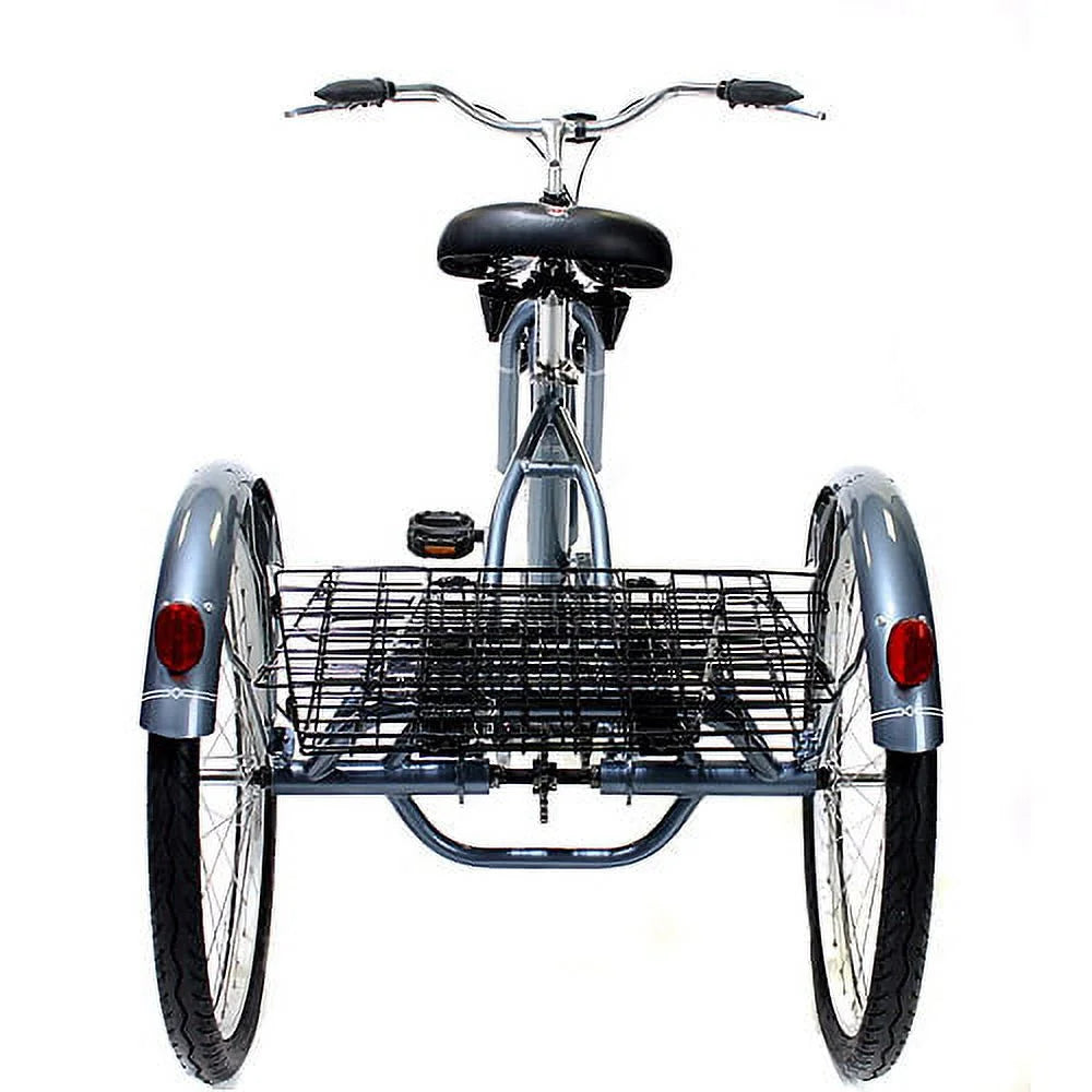 24" Adult Tricycle with Rear Storage Basket K1799