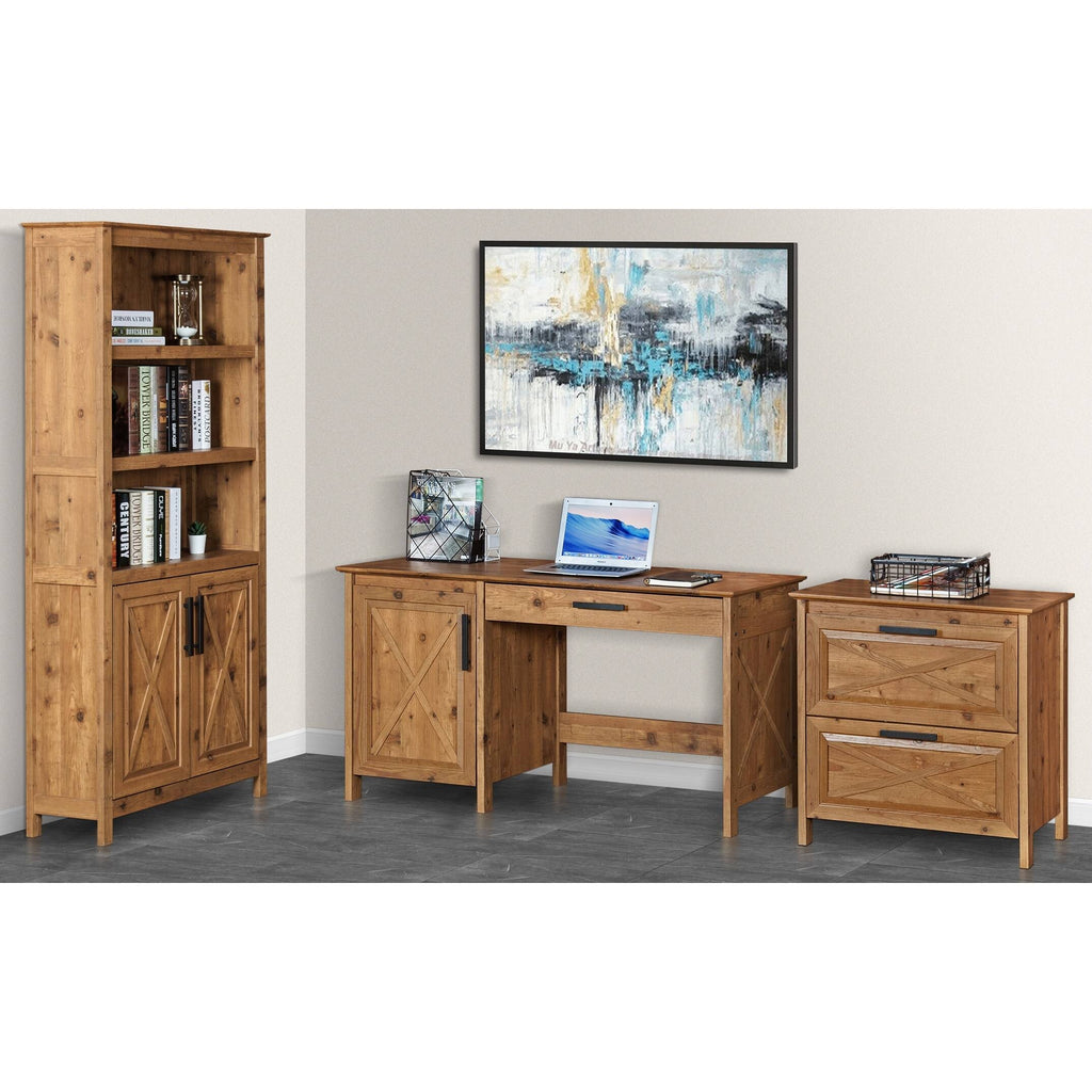 Rustic Brown Wood Writing Desk O223