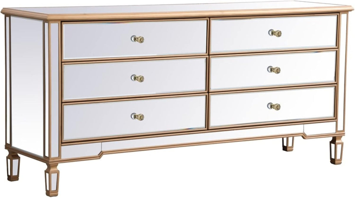 Antique Gold Mirrored Chest L8298
