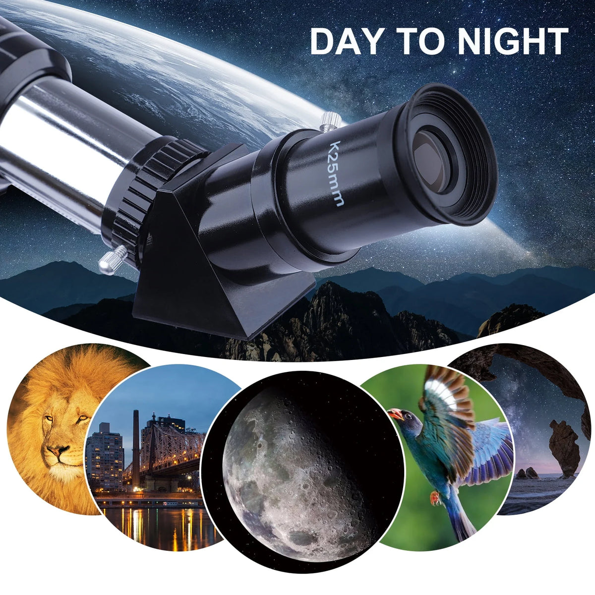 70mm Aperture 400mm Refracting Telescope with Tripod B9650