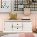 White Cabinet Storage Bench C934808