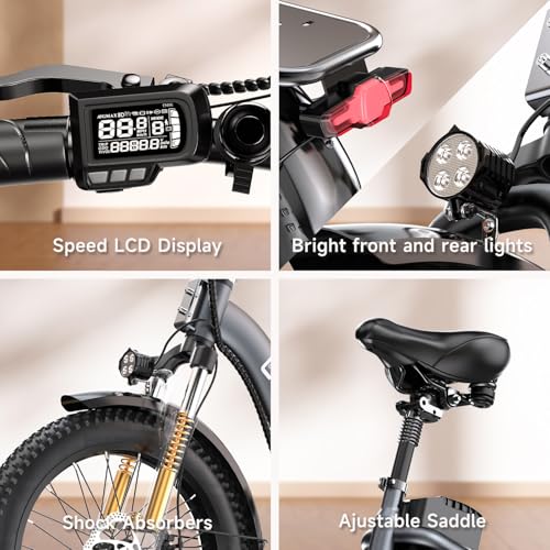 20" Folding Electric Bike with 48V20A Removable Lithium-Battery W1826