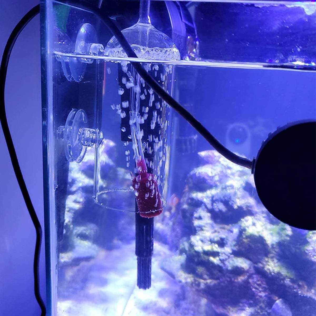 Aquarium Air Oxygen Bubbler Glass Cup with Water Tube Y48366