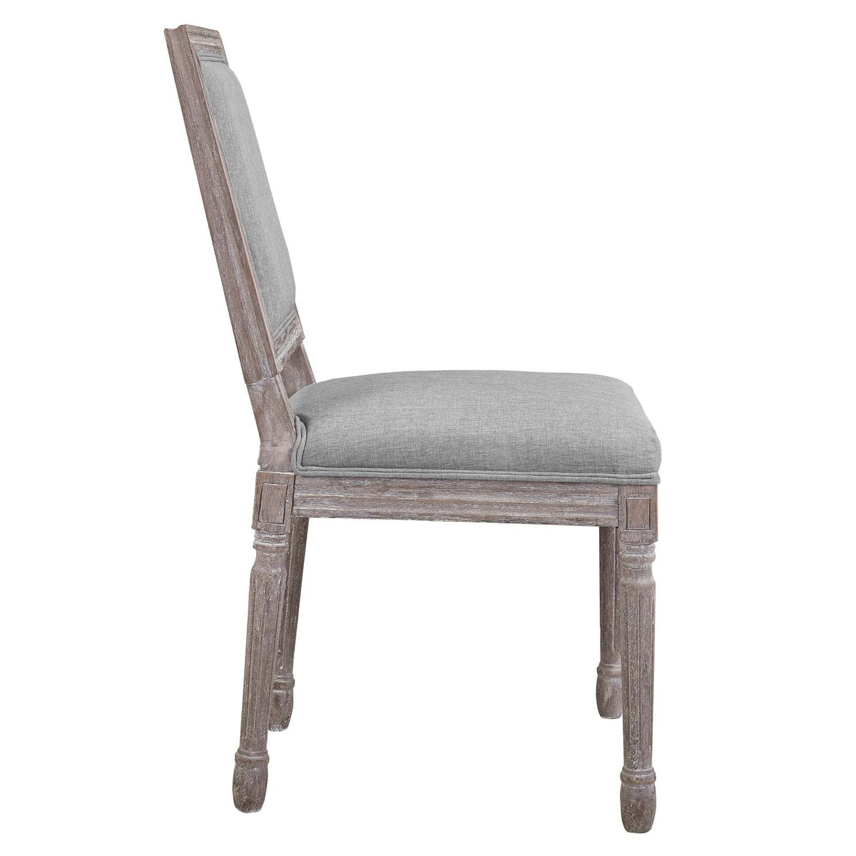 Upholstered Fabric Dining Chair Set of 4 Light Gray E260942