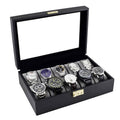 Black Leatherette Watch Case Display Box G427724