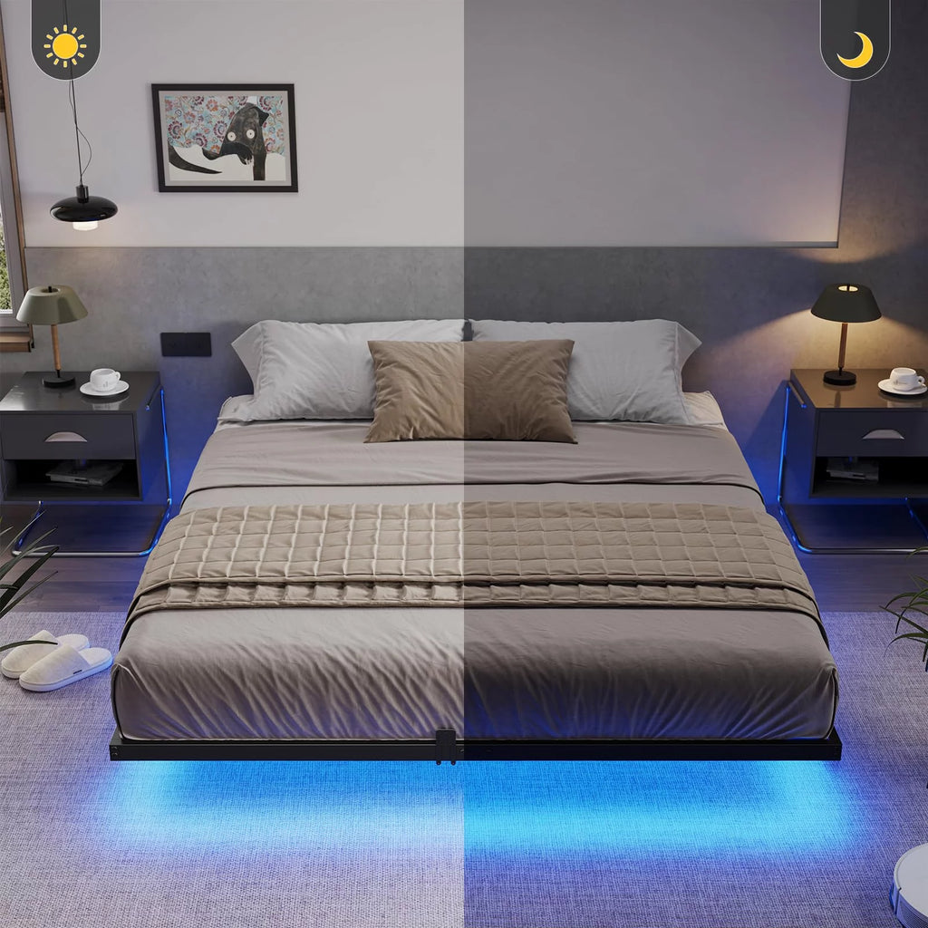 Queen Bed Frame with LED Lights Q53215