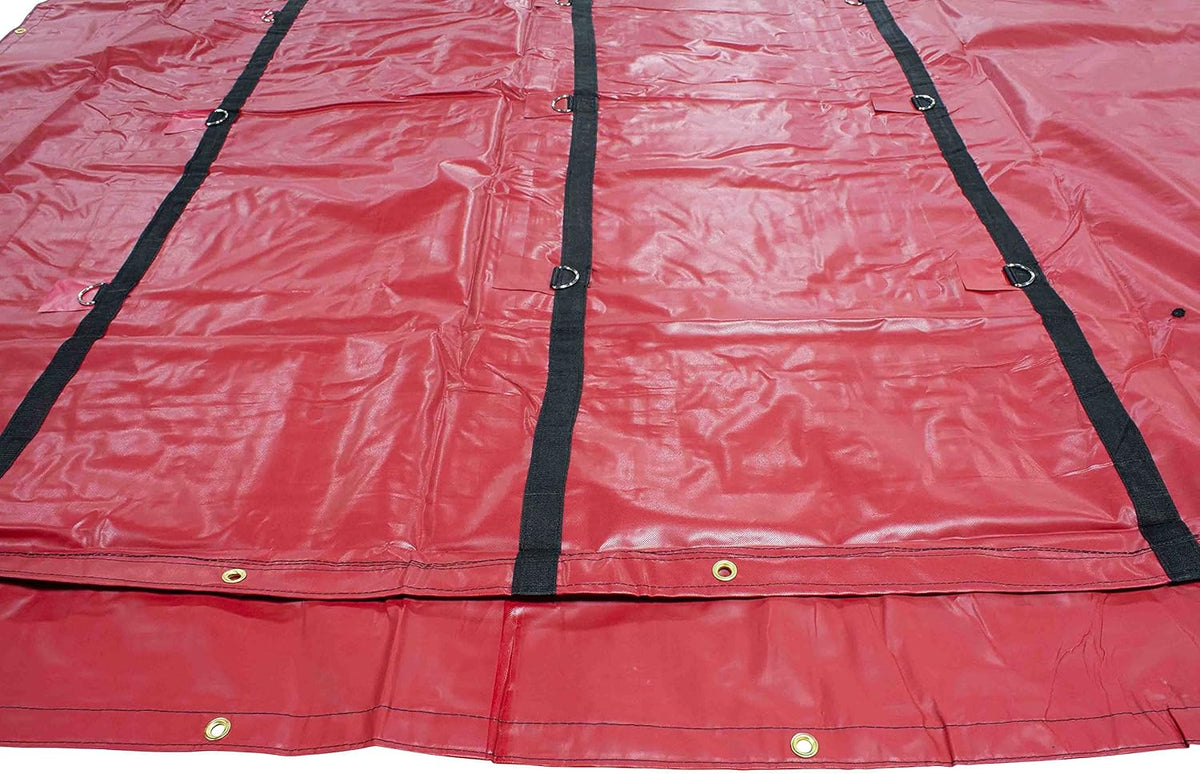 Red Vinyl Flatbed Tarp 20x27 (6' Drop) X64723