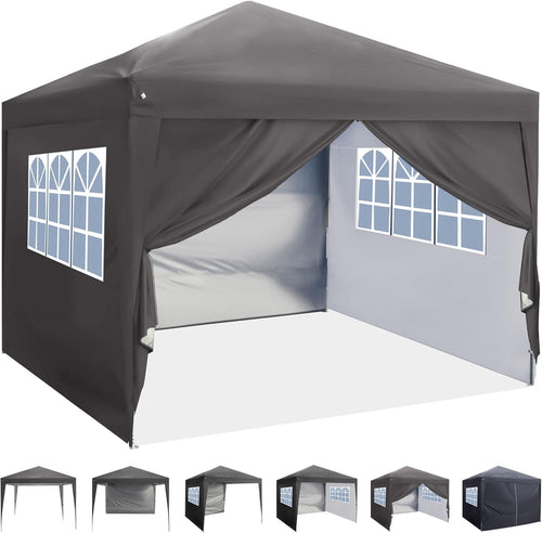 10'x10' Pop Up Canopy with Sidewalls, Royal Blue Z731474