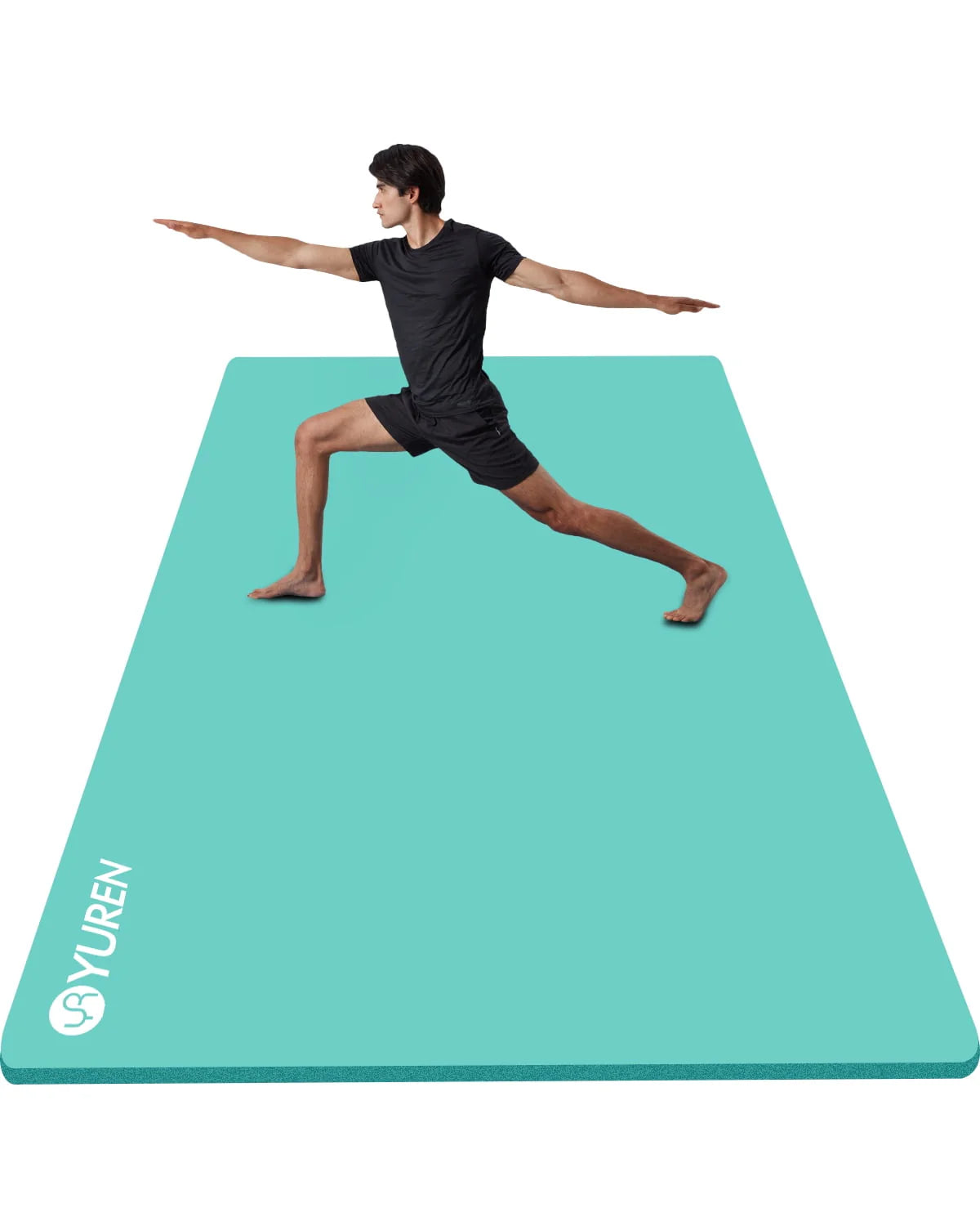 Extra Large 1/2 Thick Black Yoga Mat L85909
