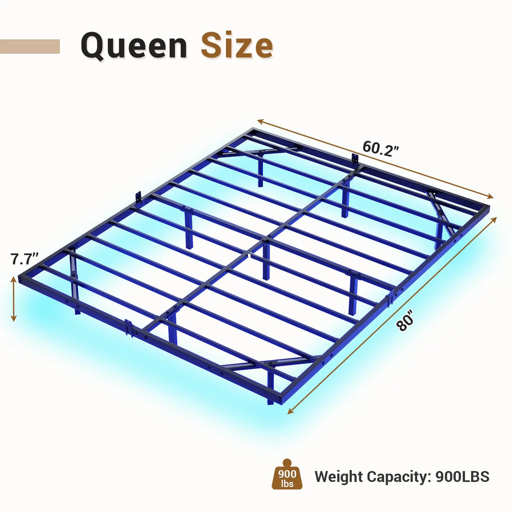 Queen Bed Frame with LED Lights Q53215