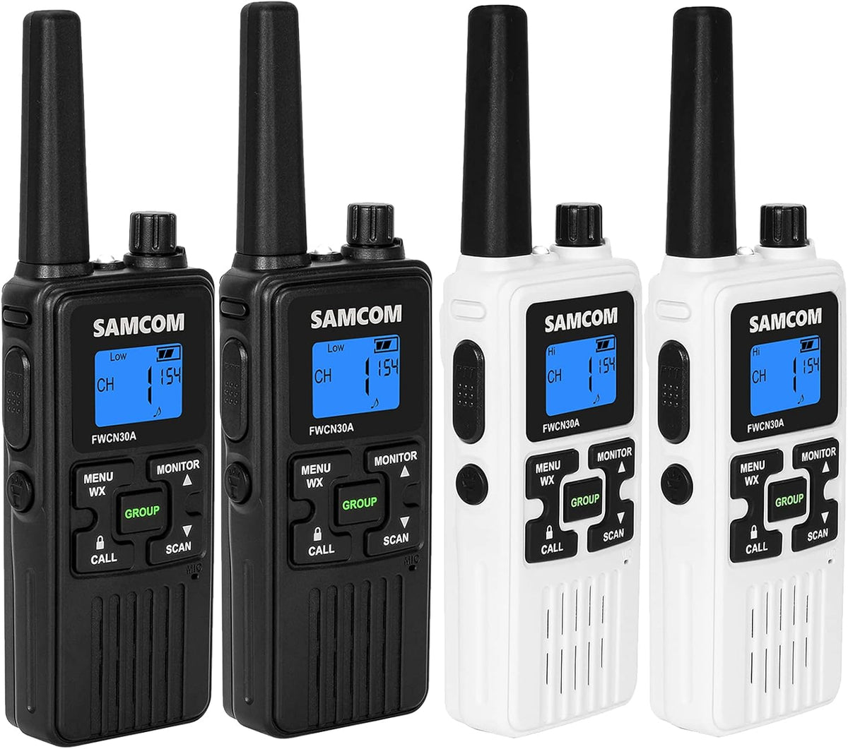 Two Way Radio FRS Handheld Rechargeable 1200mAh with Headsets 2 Packs A772